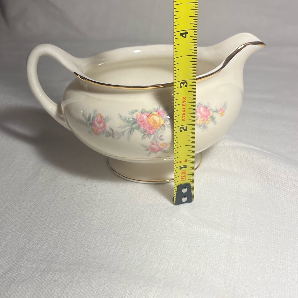 Elegant Cream Floral Porcelain Creamer